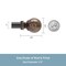 Kenney Mfg Kenney Jillian 1/2 Petite Cafe Decorative Window Curtain Rod, 48-86, Brown Marble KN55181 - alternate 3